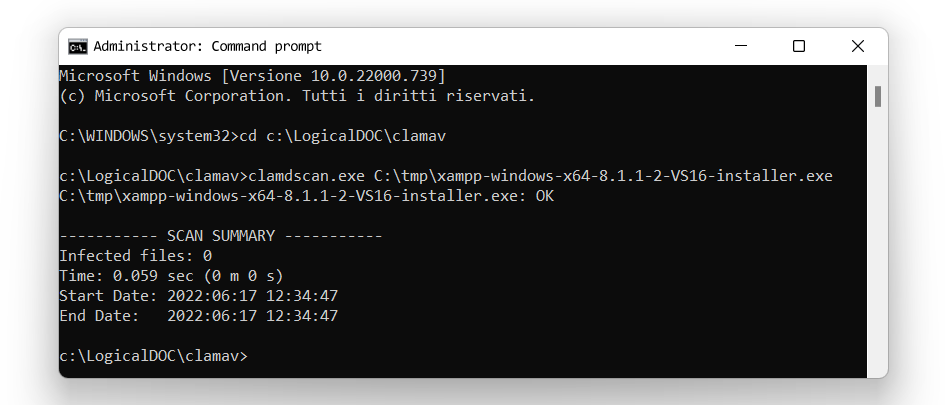 Super-fast Antivirus scanning via the ClamD service