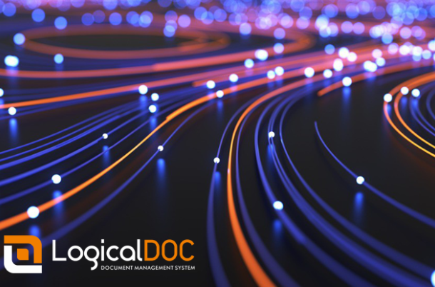 Abstract background of wires and glowing particles